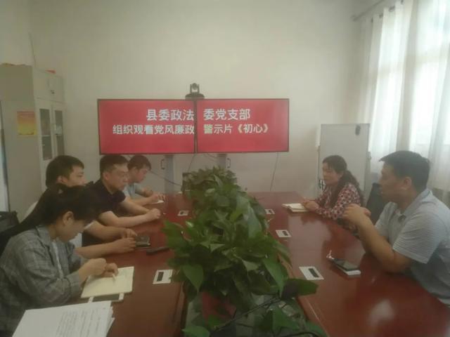 潼关县委政法委党支部开展党员廉政教育主题党建日活动