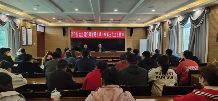 潼关县教科局学习传达全国扫黑除恶专项斗争第三次推进会会议精神