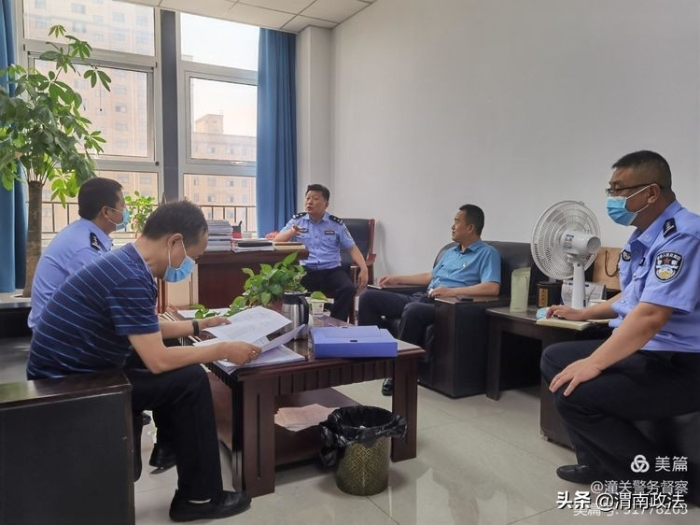 渭南市公安局督察委员会第一督察组深入潼关县公安局对疫情防控工作开展专项督察（图）